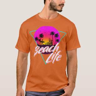 Camiseta Vintage Fade Beach Life design