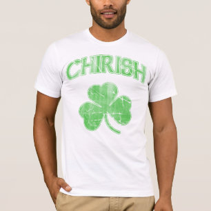 Camiseta Vintage Fade Chirish Shamrock Dia de São Patrício