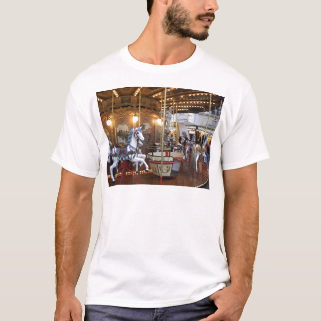 Camiseta Vintage Fairground Carousel (Frente)