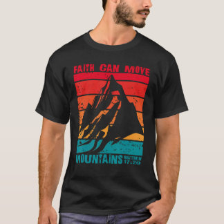 Camiseta Vintage Faith consegue mover montanhas o Cristo Ma