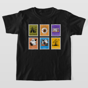 Camiseta Vintage Fall Aestética Halloween Carimbos