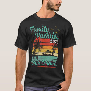Camiseta Vintage Family Vacation 2022 North Carolina Beach
