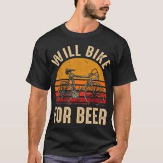 Camiseta Vintage fará bicicleta para a cerveja engraçada pa