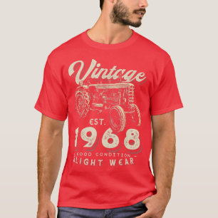 Camiseta Vintage Farmer Trator estabeleceu 1968 54º Nascime