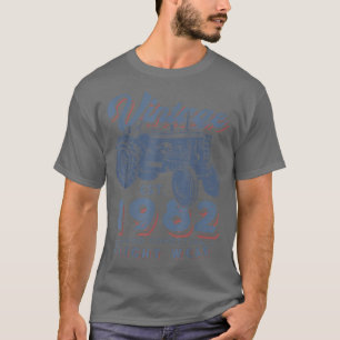 Camiseta Vintage Farmer Trator estabeleceu 1982 40º Nascime