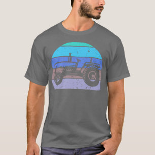 Camiseta Vintage Farmer Trator Retro Farmador Trator Silhou