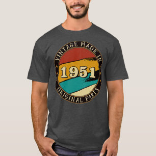 Camiseta Vintage Feita Em 1951 Partes Originais