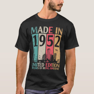 Camiseta Vintage Feita Em 1952 Ltd, Edição De 70 Anos De Se