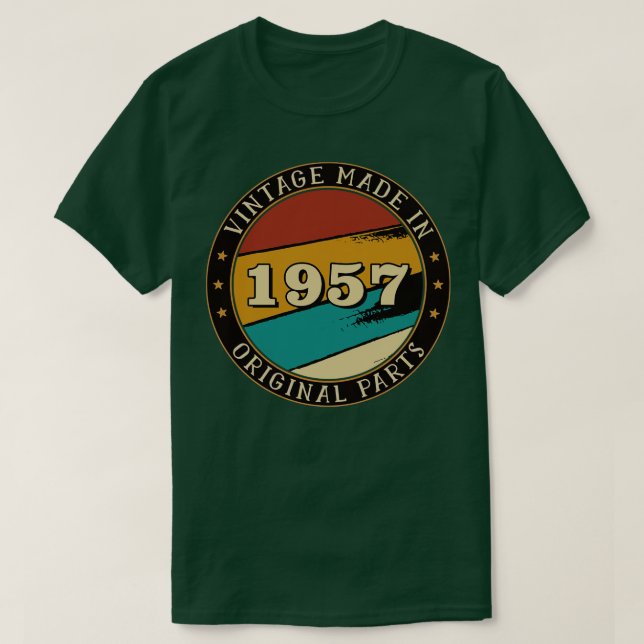 Camiseta Vintage Feita Em 1957 (Frente do Design)