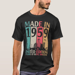 Camiseta Vintage Feita Em 1959 Ltd, Edição De 63 Anos De Se