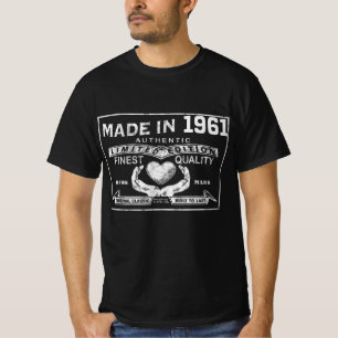 Camiseta Vintage Feita Em 1961 Authentic Limited Edition , 