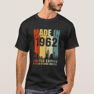 Camiseta Vintage Feita Em 1962 Edição Limitada, Há 60 Anos