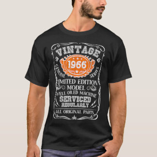 Camiseta Vintage feita em 1966 55th Bithday GIft 55 Anos Ol