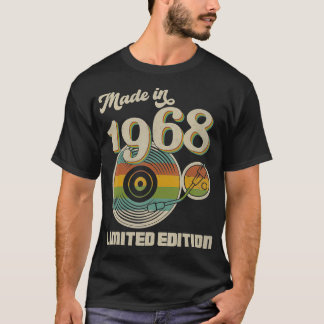 Camiseta Vintage Feita Em 1968 55º Aniversário 55 Anos Limi