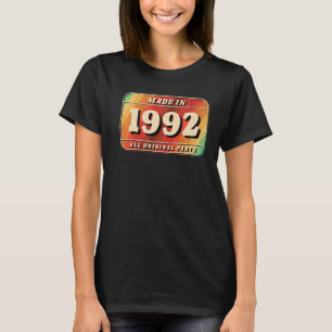 Camiseta Vintage Feita Em 1992, Placa Original De Licença D