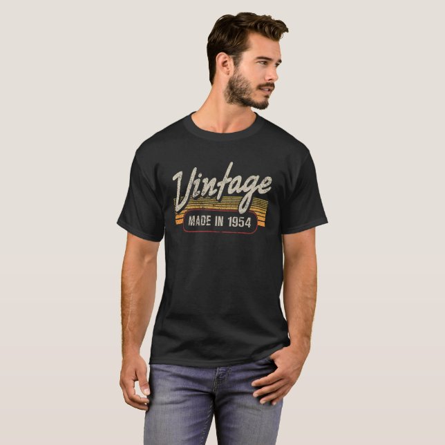Camiseta Vintage FEITO em 1954 (Frente Completa)