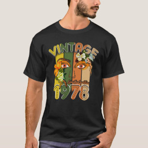 Camiseta Vintage Feito Em 1978, 45º Aniversário, 45 Anos De