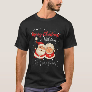Camiseta Vintage Feliz Natal Do Sr. E Sra. Claus - B