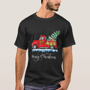 Camiseta Vintage Feliz Natal Red Truck Antiga Família Engr