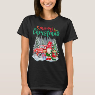 Camiseta Vintage Felry Christmas Gnomos Red Truck