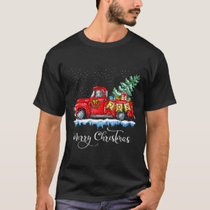 Camiseta Vintage Felry Christmas Red Truck Old Fashiked Ch