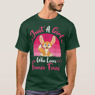 Camiseta Vintage Fennec Fo Lover Apenas Uma Menina Que Ama