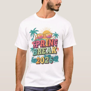 Camiseta Vintage Festa de Praia Férias de Primaver