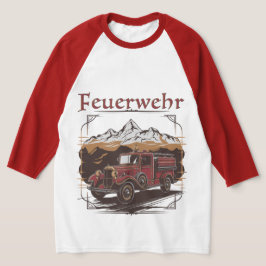 Camiseta Vintage Feuerwehrfahrzeug - Retro Design