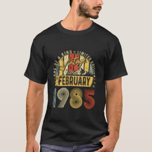Camiseta Vintage, fevereiro de 1985, aniversário de 40 anos