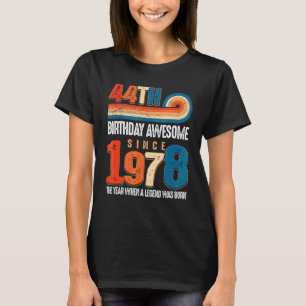 Camiseta Vintage Fez Aniversário De 44 De 1978 A Lenda Era