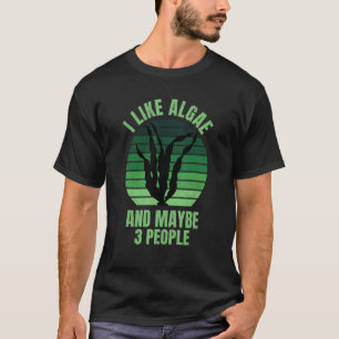 Camiseta Vintage Ficólogo Eu Gosto de Algas e Talvez 3 Pess
