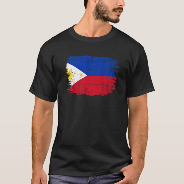 Camiseta Vintage Filipinas: Bandeira do Filipino (Frente)
