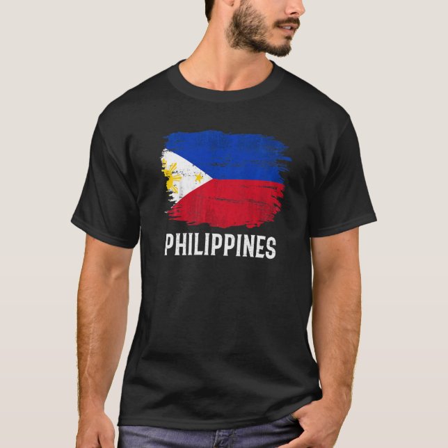 Camiseta Vintage Filipinas: Bandeira do Filipino (Frente)