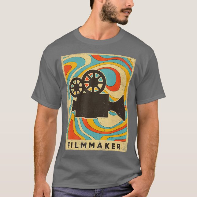 Camiseta Vintage Filmmaking Retro Poster _nxpl_nxpl (Frente)