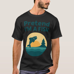 Camiseta Vintage Finjo que Sou um Peixe Divertido Pescaria