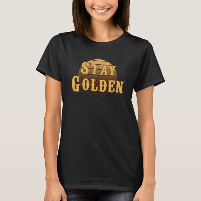 Camiseta vintage Fique dourado (Frente)