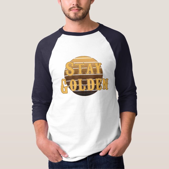 Camiseta vintage Fique dourado (Frente)