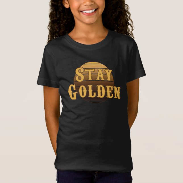 Camiseta vintage fique dourado (Frente)