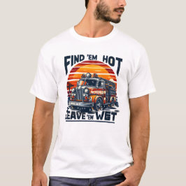 Camiseta Vintage Fire Truck Graphic T Shirt