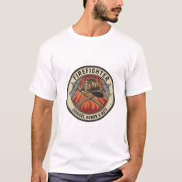 Camiseta Vintage Firefighter Hero for gift men shirt