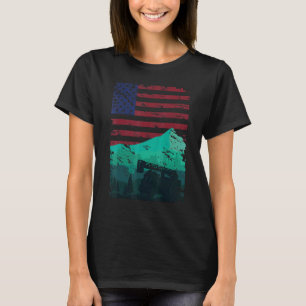 Camiseta Vintage Fireglass American Flag Truck For Hero