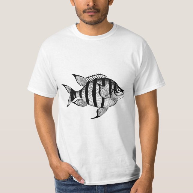 Camiseta Vintage fish sealife ocean (Frente)