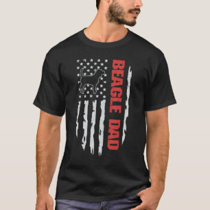 Camiseta Vintage Flag Beagle Dog Pai Para Meu Prezado Espec
