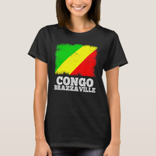 Camiseta Vintage Flag Congo Brazzaville Country Retro Flag