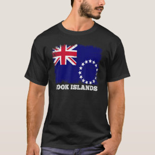 Camiseta Vintage Flag Cook Islands Country Retro Flag Cook
