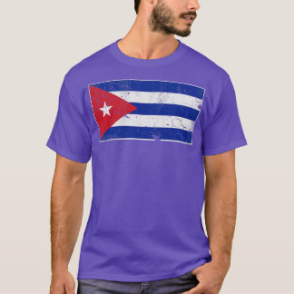 Camiseta Vintage Flag Do Retro Cubano Cubano Cubano
