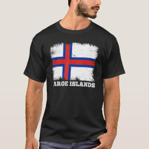 Camiseta Vintage Flag Ilhas Faroé País Retro Flag Faro