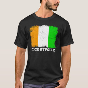 Camiseta Vintage Flag País Costa do Marfim