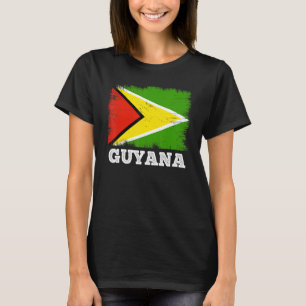 Camiseta Vintage Flag País Guiana Sinalizador Retroativo Gu