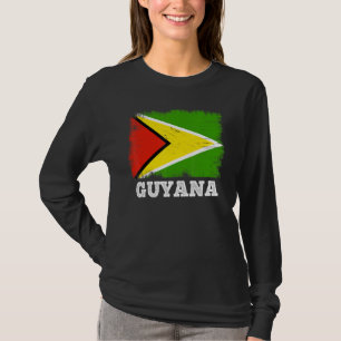 Camiseta Vintage Flag País Guiana Sinalizador Retroativo Gu